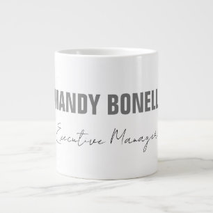 Beruflicher, moderner Minimalname Jumbo-Tasse