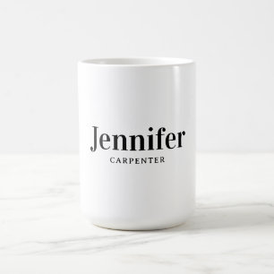 Beruflicher, moderner Minimalname Kaffeetasse