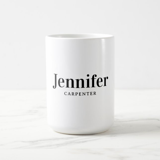 Beruflicher, moderner Minimalname Kaffeetasse (Mittel)