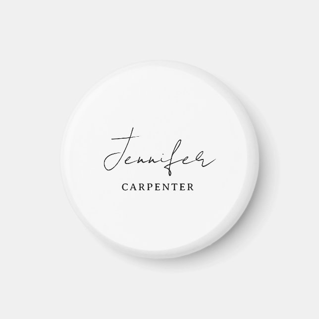 Beruflicher, moderner Minimalname Magnet (Vorne)