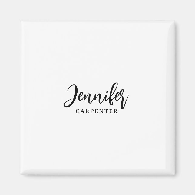 Beruflicher, moderner Minimalname Magnet (Vorne)
