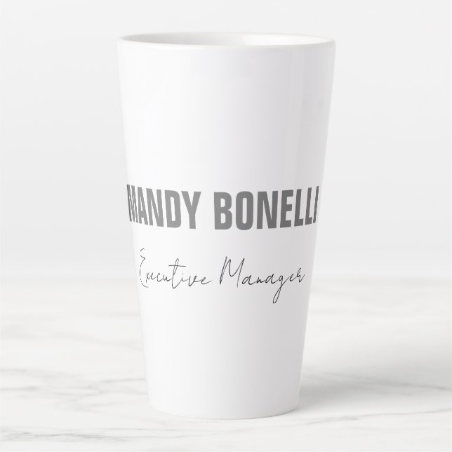 Beruflicher, moderner Minimalname Milchtasse (Vorderseite)