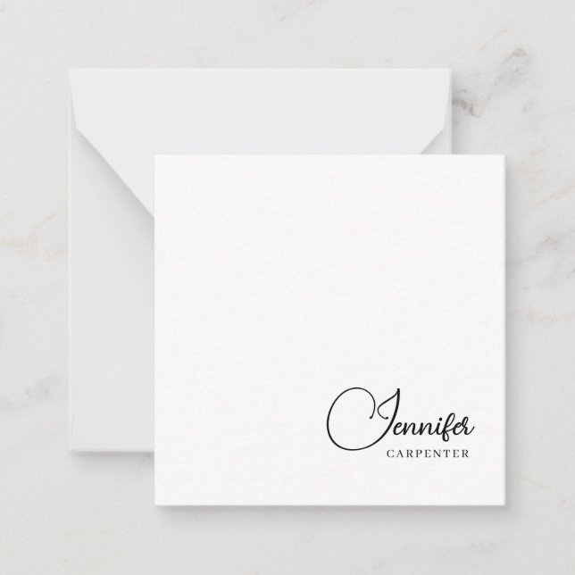 Beruflicher, moderner Minimalname Mitteilungskarte (Vorderseite)