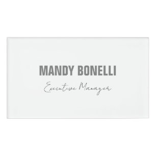 Beruflicher, moderner Minimalname Namenschild