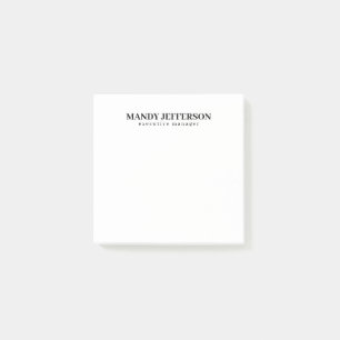 Beruflicher, moderner Minimalname Post-it Klebezettel