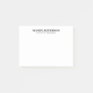 Beruflicher, moderner Minimalname Post-it Klebezettel