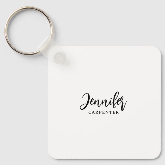 Beruflicher, moderner Minimalname Schlüsselanhänger (Vorderseite)
