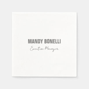 Beruflicher, moderner Minimalname Serviette
