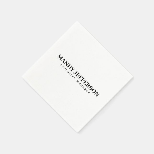 Beruflicher, moderner Minimalname Serviette (Ecke)
