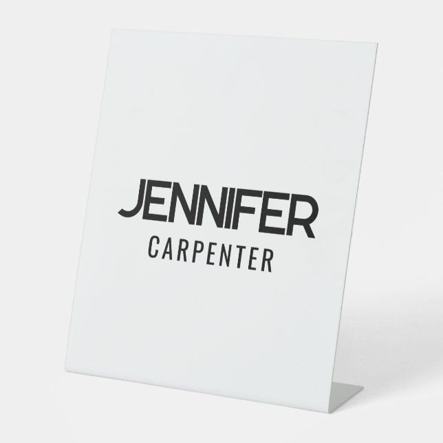Beruflicher, moderner Minimalname Sockelschild (Vorderseite)