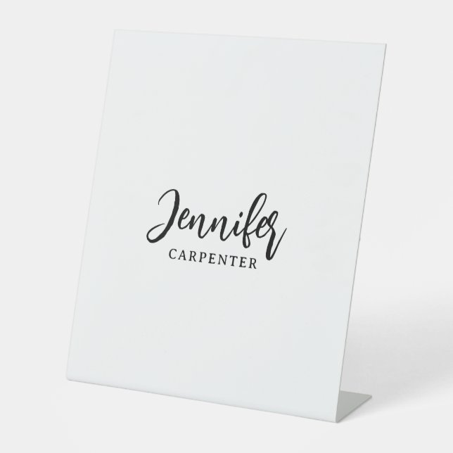 Beruflicher, moderner Minimalname Sockelschild (Vorderseite)