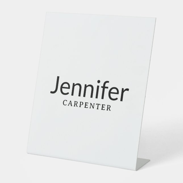 Beruflicher, moderner Minimalname Sockelschild (Vorderseite)