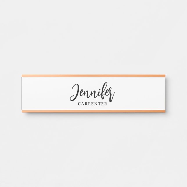 Beruflicher, moderner Minimalname Türschild (Vorderseite )