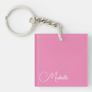 Beruflicher moderner Name für Handschrift in Rosa Schlüsselanhänger