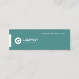 Beruflicher moderner Typo-aquamarine Mini Visitenkarte