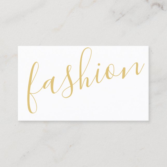 Beruflicher moderner White&Gold Mode-Stylist Visitenkarte (Vorderseite)