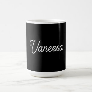 Beruflicher Name der Handschrift in schwarz Kaffeetasse