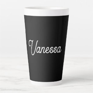 Beruflicher Name der Handschrift in schwarz Milchtasse