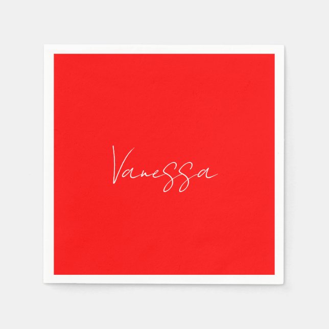 Beruflicher Name der Handschrift Serviette (Vorderseite)