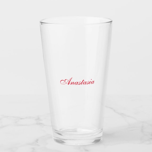 Beruflicher Name der klassischen Handschrift Glas (Vorderseite)