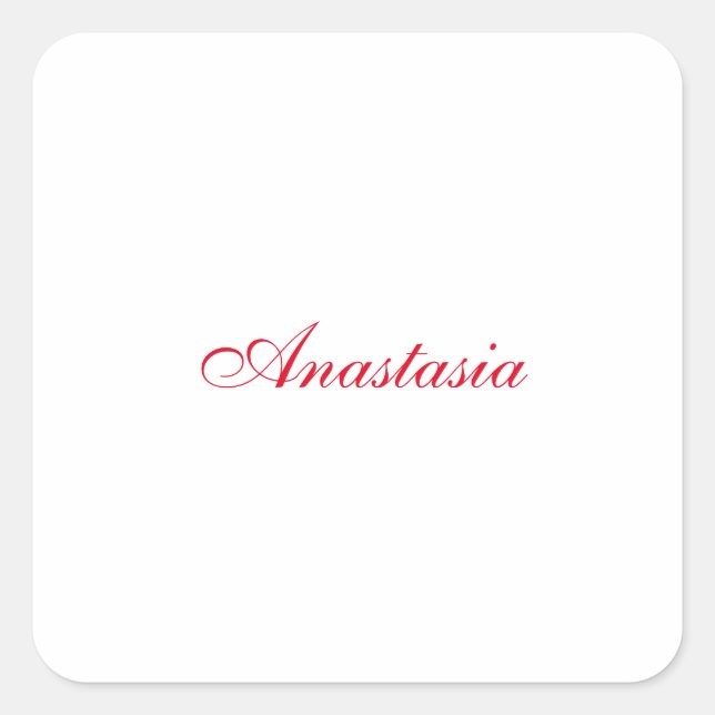 Beruflicher Name der klassischen Handschrift Quadratischer Aufkleber (Vorderseite)