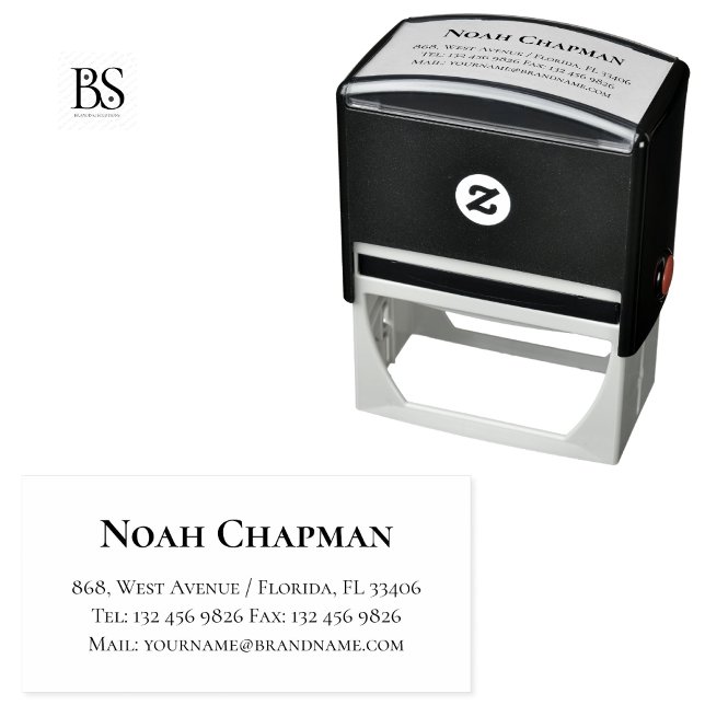 Beruflicher Name der klassischen Kontaktinformatio Permastempel (Classic Contact Information Professional Name Self-inking Stamp)