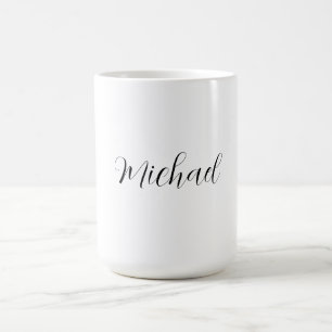 Beruflicher Name der Schrift minimalistisch modern Kaffeetasse