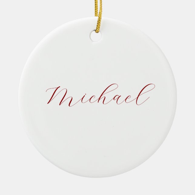 Beruflicher Name der Schrift minimalistisch modern Keramik Ornament (Vorne)