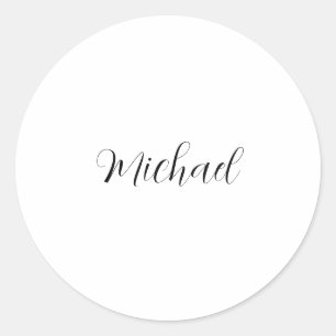 Beruflicher Name der Schrift minimalistisch modern Runder Aufkleber