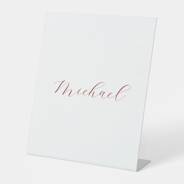 Beruflicher Name der Schrift minimalistisch modern Sockelschild (Vorderseite)