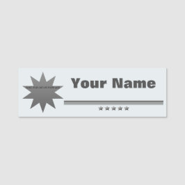 beruflicher Name Tag für 5 Sterne Silver Text Namensschild