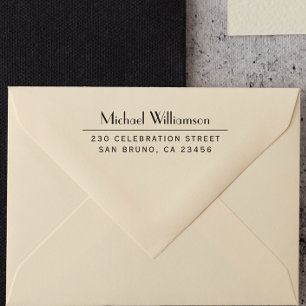 Beruflicher Name und Rücksendeadresse Personalisie Permastempel