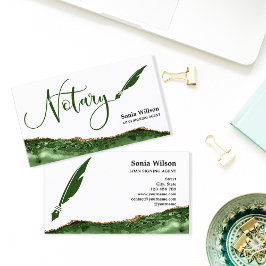 Beruflicher Notar-Signaturvertrag Agent Black Gold Visitenkarte