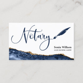 Beruflicher Notar-Signaturvertrag Agent Black Gold Visitenkarte