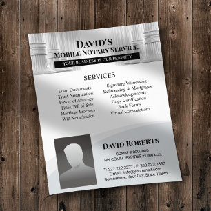 Beruflicher Notar Signierung Agent Custom Foto Fly Flyer