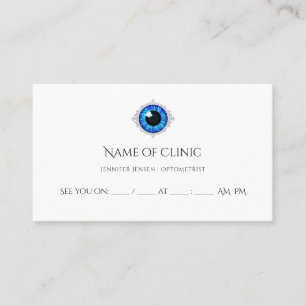 Beruflicher Optometriker Blau Iris Augenoperation Terminkarte