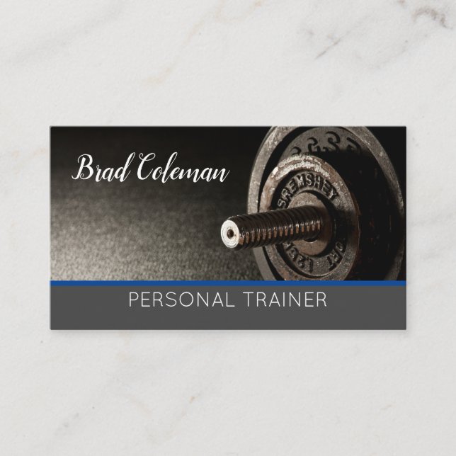 Beruflicher Personal Trainer für die Fitness Gym Visitenkarte (Vorderseite)