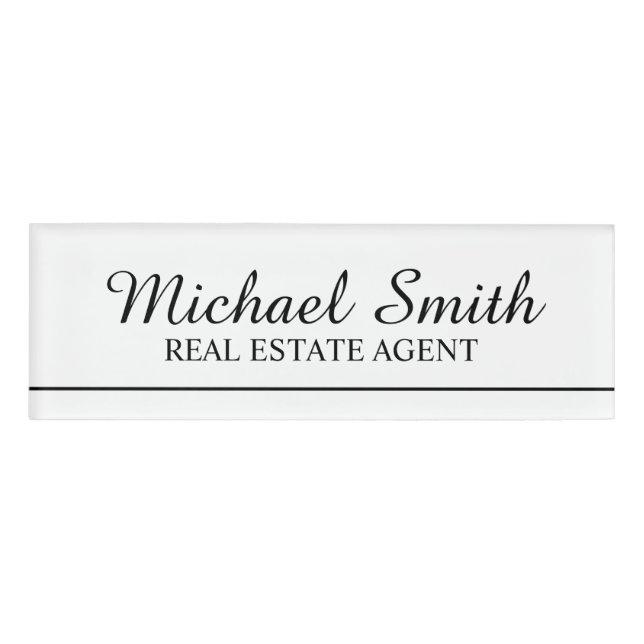 Beruflicher Personalisierter Name Namenschild (Vorderseite)