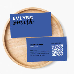 Beruflicher QR-Code Einzigartiges preußisches blau Visitenkarte