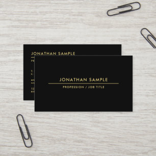 Beruflicher QR-Code Elegant Black & Gold Visitenkarte