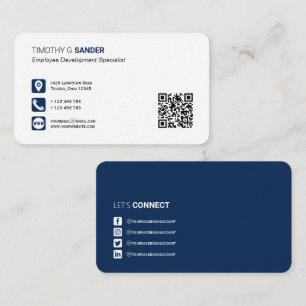 Beruflicher QR-Code für Social Media  Visitenkarte