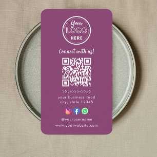 Beruflicher Qr-Code: Instagramm-Facebook-Logo Visitenkarte