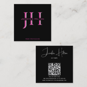 Beruflicher QR-Code minimalistisch Quadratische Visitenkarte