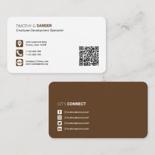 Beruflicher QR-Code mit Social-Media-Vernetzung  Visitenkarte