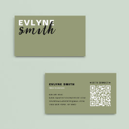 Beruflicher QR-Code Modernes Drehbuch Visitenkarte