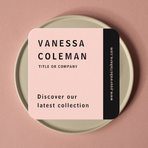 Beruflicher QR-Code Rosa Social Media Quadratische Visitenkarte