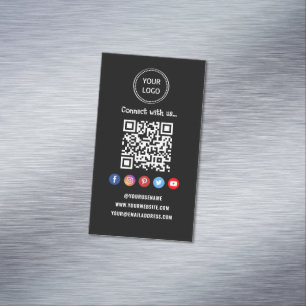 Beruflicher Qr Code Soziale Medien Verbinden Sie m Magnetische Visitenkarte
