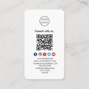 Beruflicher Qr Code Soziale Medien Verbinden Sie m Visitenkarte