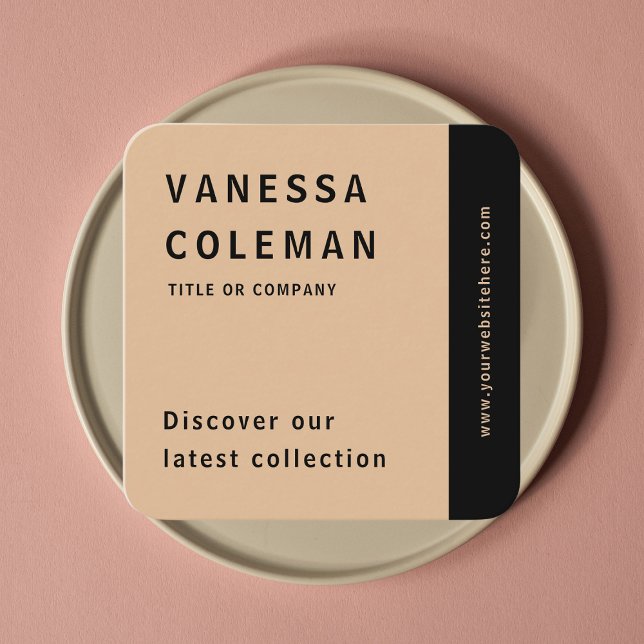 Beruflicher Qr Code Trendy Rustic Social Media Quadratische Visitenkarte (Von Creator hochgeladen)