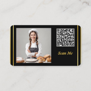 Beruflicher QR-Code und Foto-Bäckerei Visitenkarte